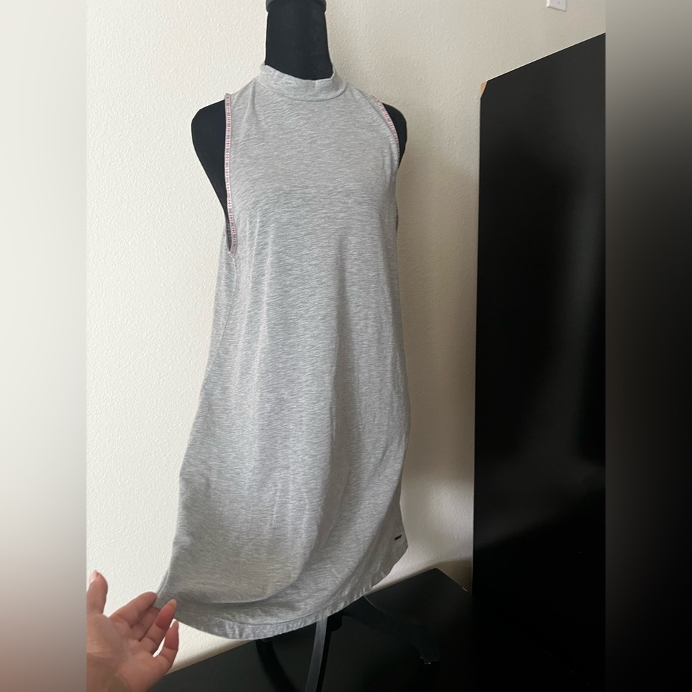 Roxy Gray Sleeveless Casual Shirt Swing Dress Medium